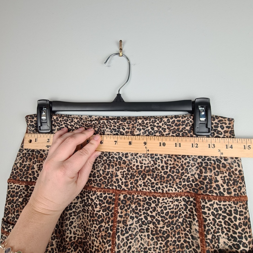 Scorpio Sol High Waist Cheetah Print Soft Leggings Large‎ Tapered Leg Pocket - Picture 3 of 9